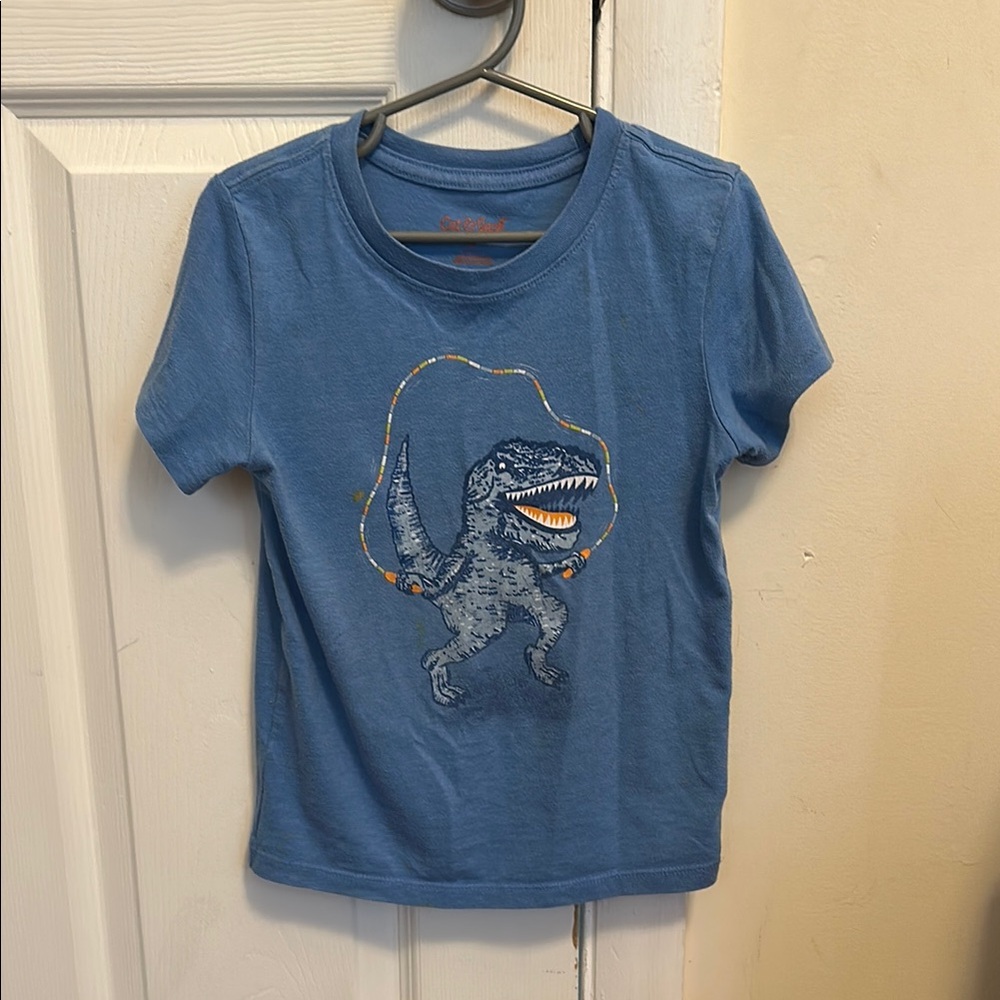 Cat & Jack Blue Short Sleeve Dinosaur Tee